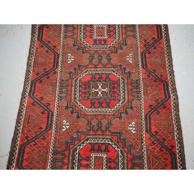 19th Century Antique Baluch Tribal Rug Woven by the Salar Khani Sub Tribe For Sale