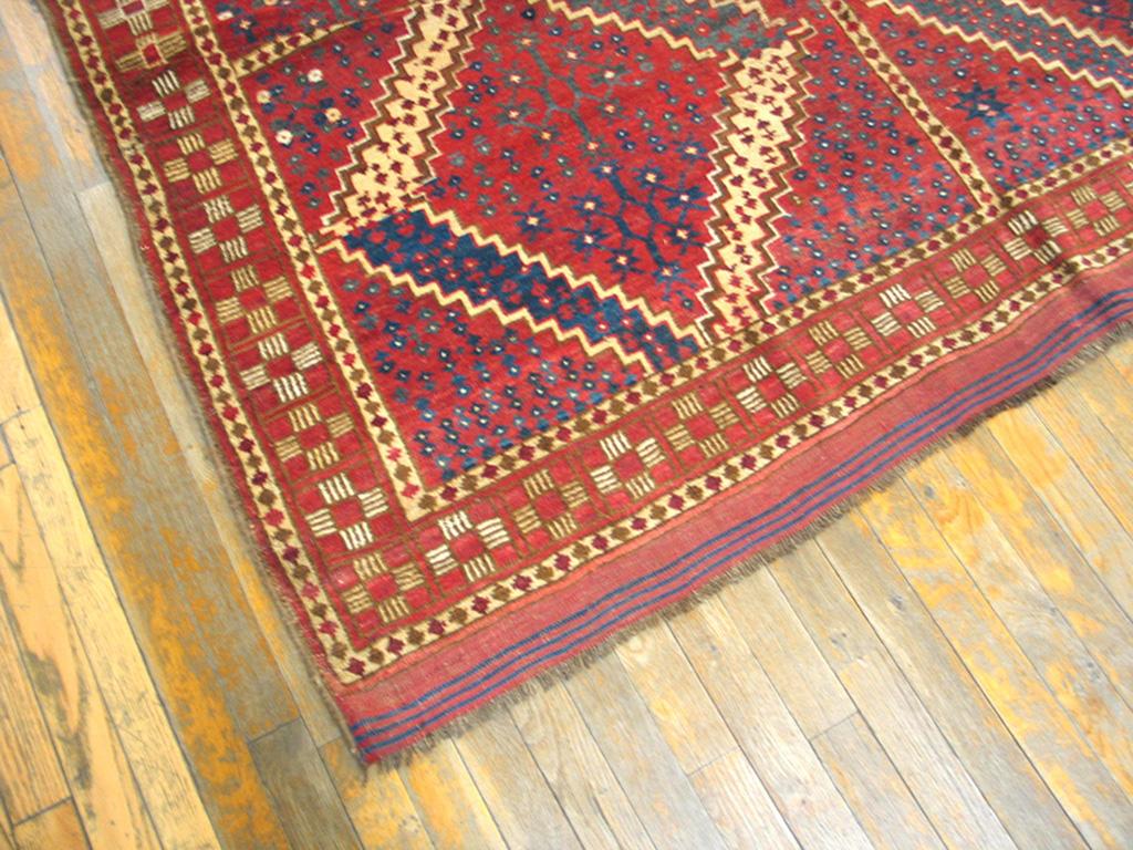 Persian 19th Century Central Asian Ersari Carpet ( 5'10