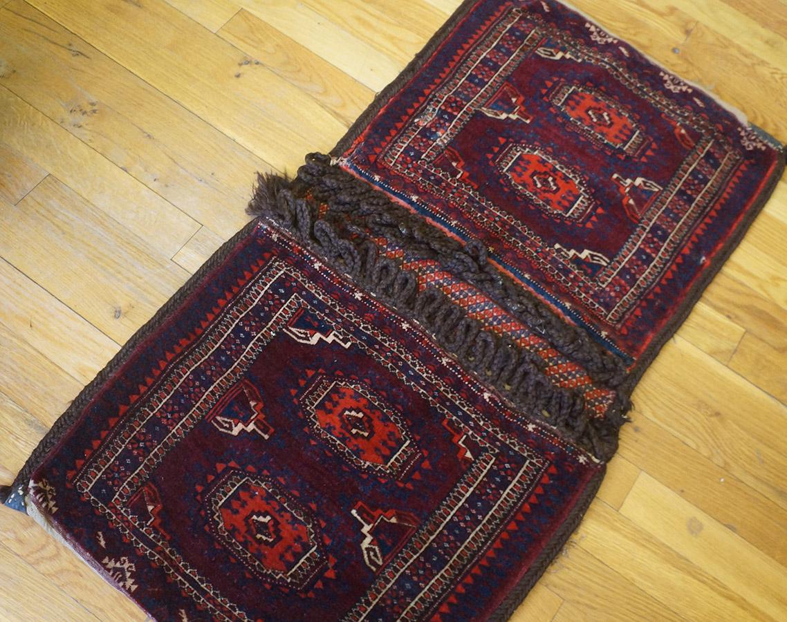 Antique Baluch Turkman rug, Size: 1'6