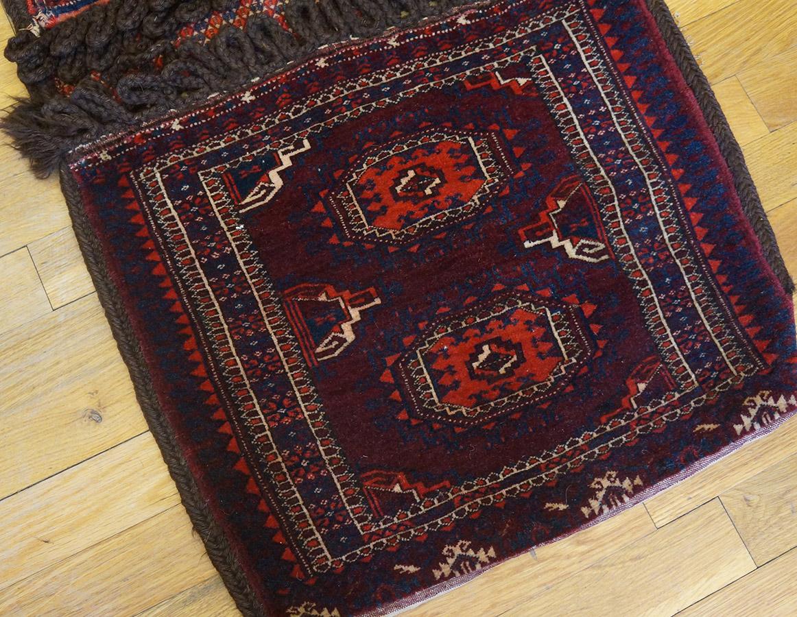 Hand-Knotted Antique Baluch Turkman Rug 1' 6