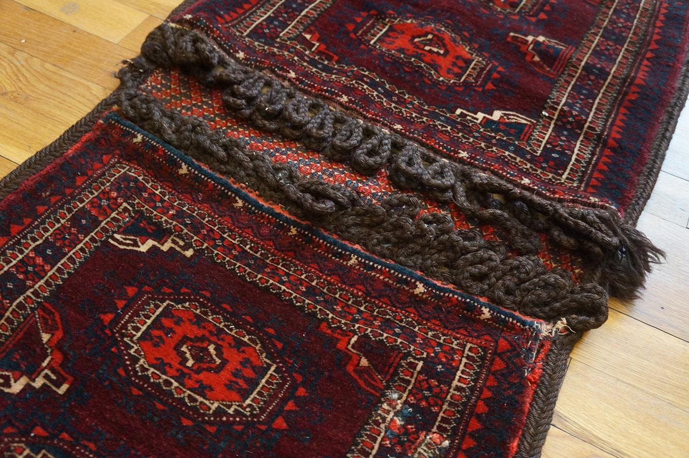 Early 20th Century Antique Baluch Turkman Rug 1' 6