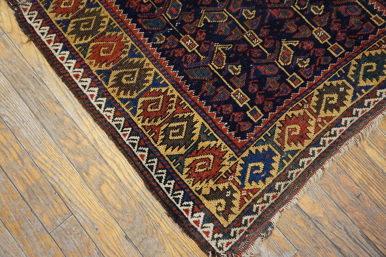 Late 119th Century Persian ( Arab ) Baluch Carpet ( 2'10