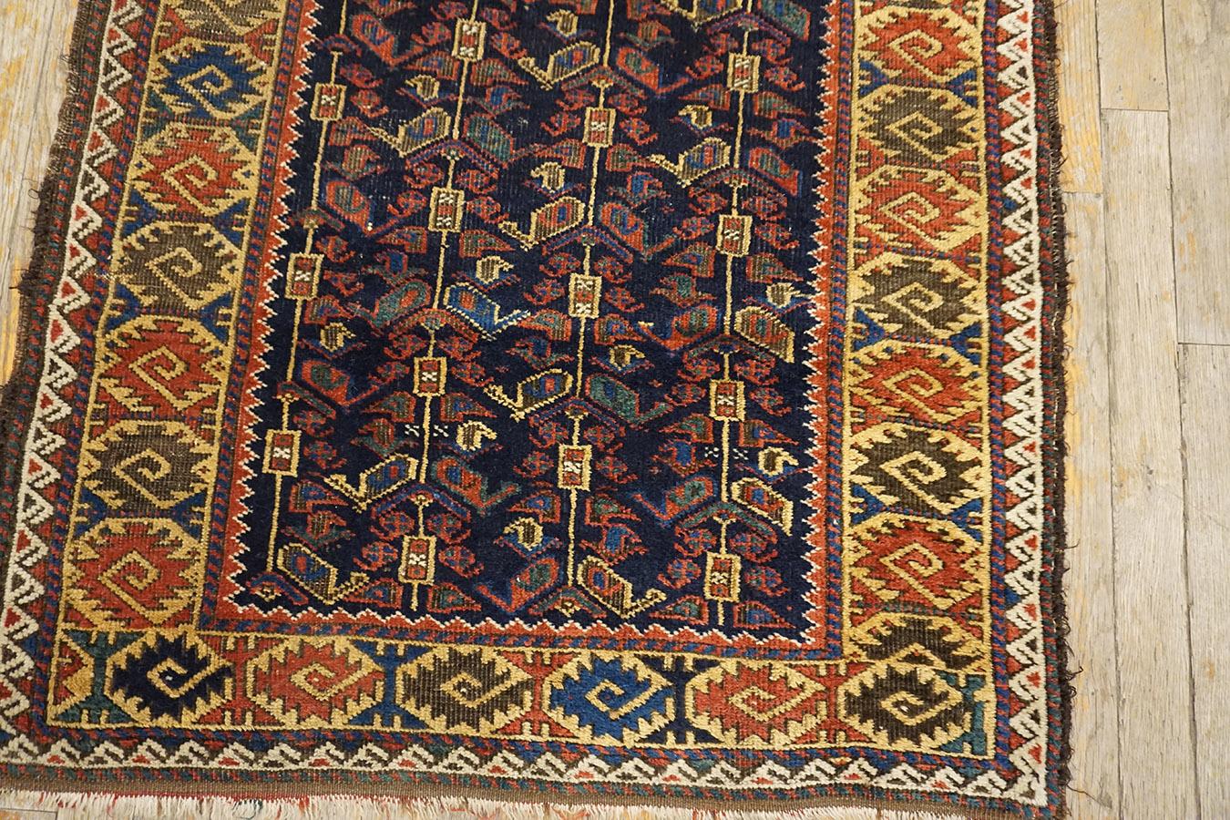 Late 119th Century Persian ( Arab ) Baluch Carpet ( 2'10