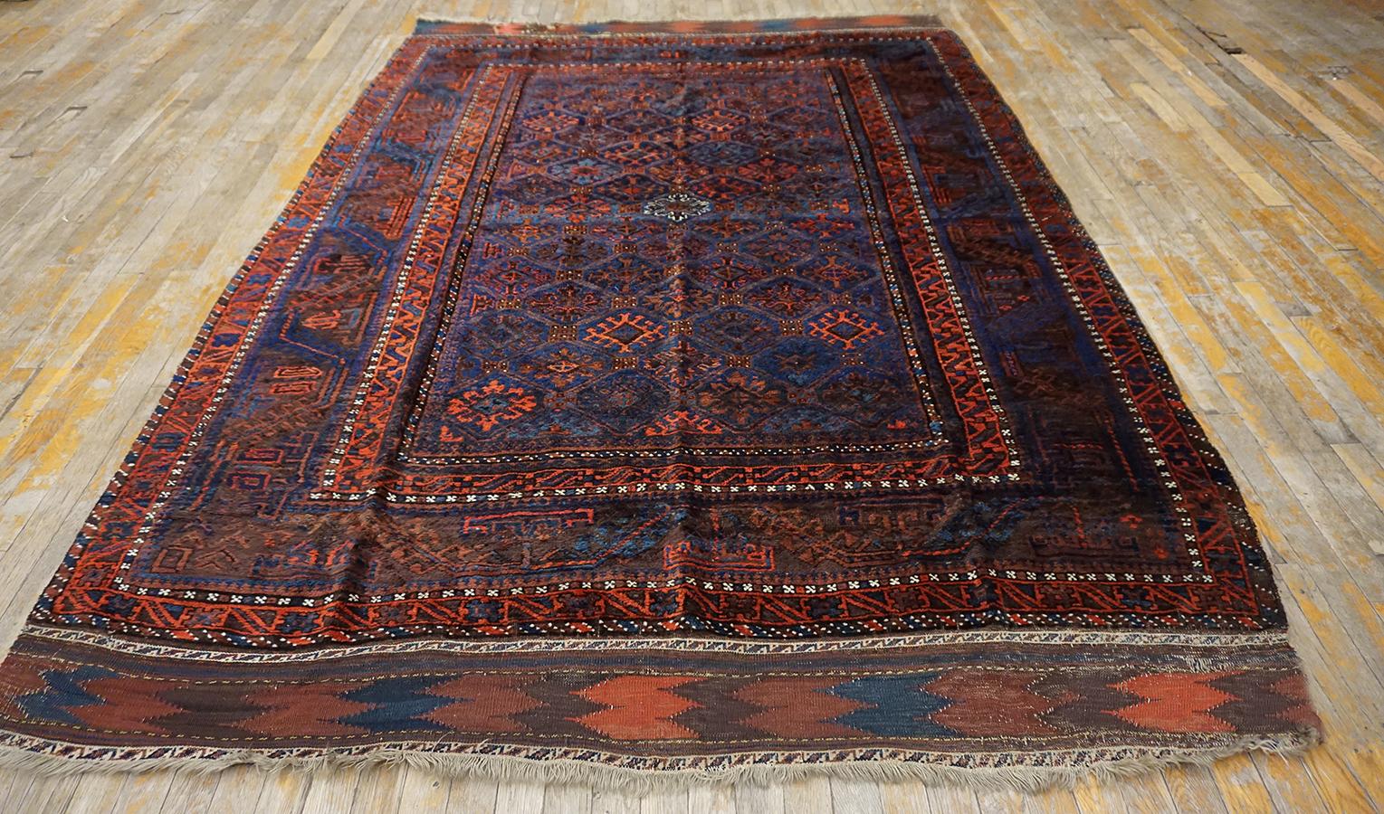 Hand-Woven 19th Century Afghan Baluch Teimani Main Carpet ( 6' x 9' - 183 x 275 ) For Sale