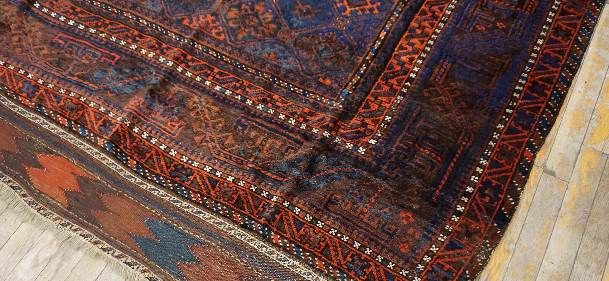 19th Century Afghan Baluch Teimani Main Carpet ( 6' x 9' - 183 x 275 ) In Good Condition For Sale In New York, NY