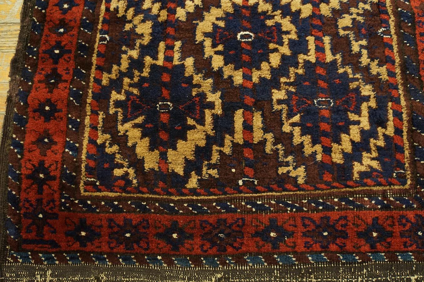 Late 19th Century Baluch Carpet ( 2'7