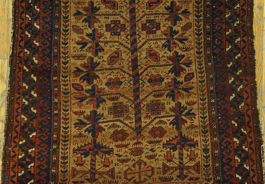Antique Baluch Turkmen Rug 2' 8