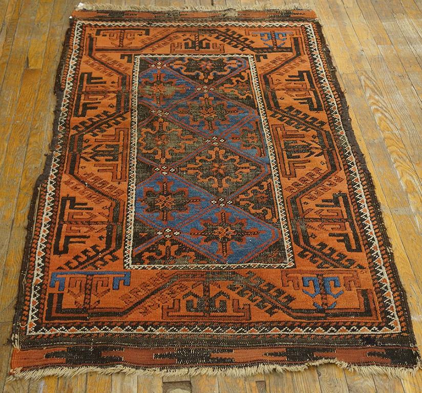 Early 20th Century Antique Baluch Rug For Sale