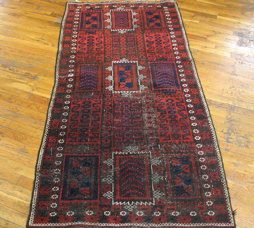 Antique Baluch-Turkmen rug, size: 3'1