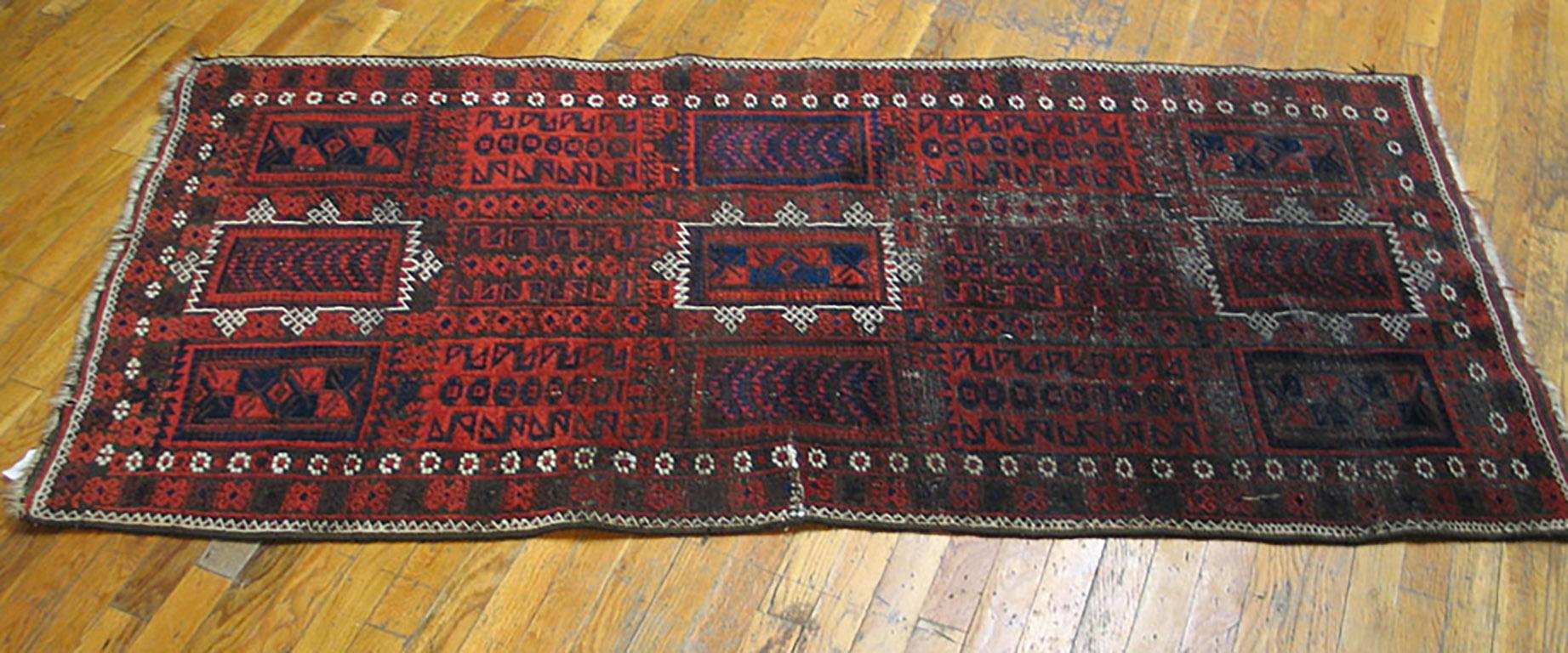 Hand-Knotted Antique Baluch-Turkmen Rug For Sale