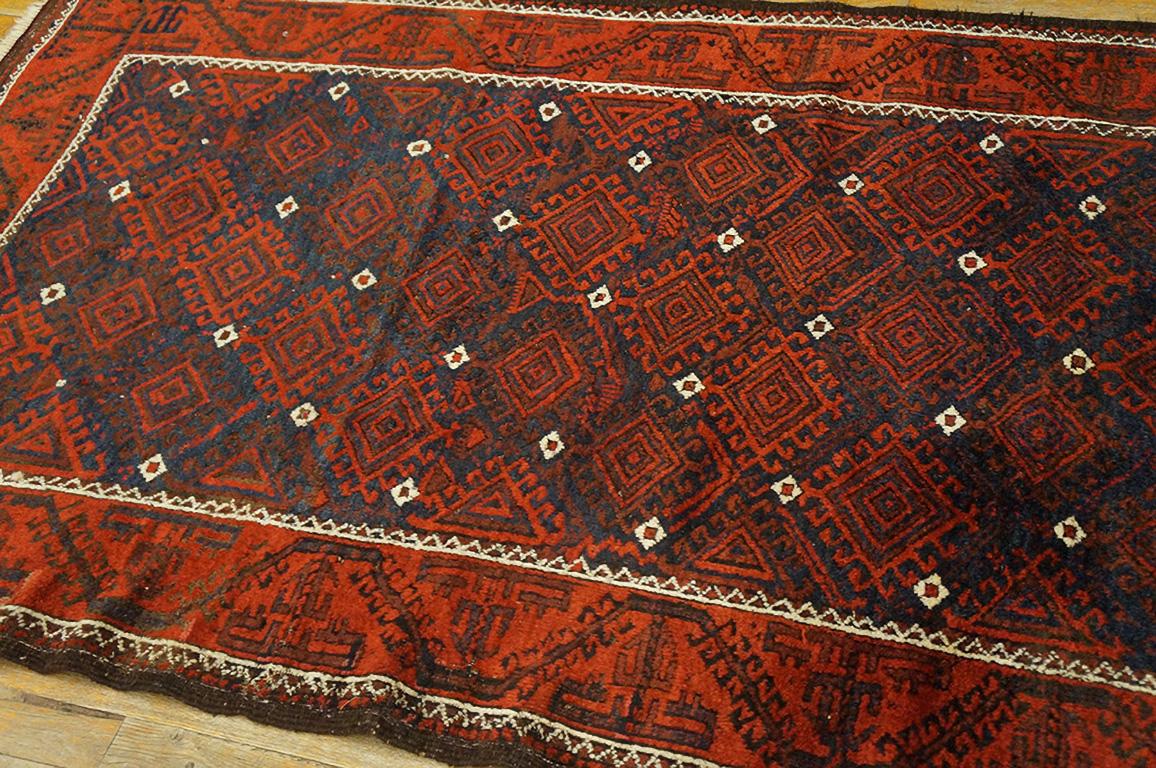 Early 20th Century N.E. Persian Baluch Carpet ( 3'8