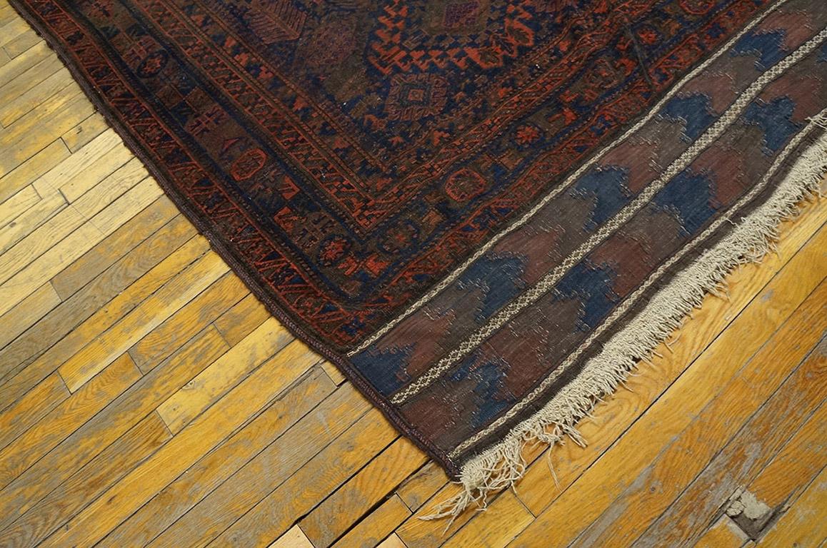 Hand-Knotted Late 19th Century Baluch Carpet ( 4'6