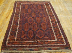 19th Century Afghan Baluch Carpet ( 4'9" x 7'8" - 145 x 235 )