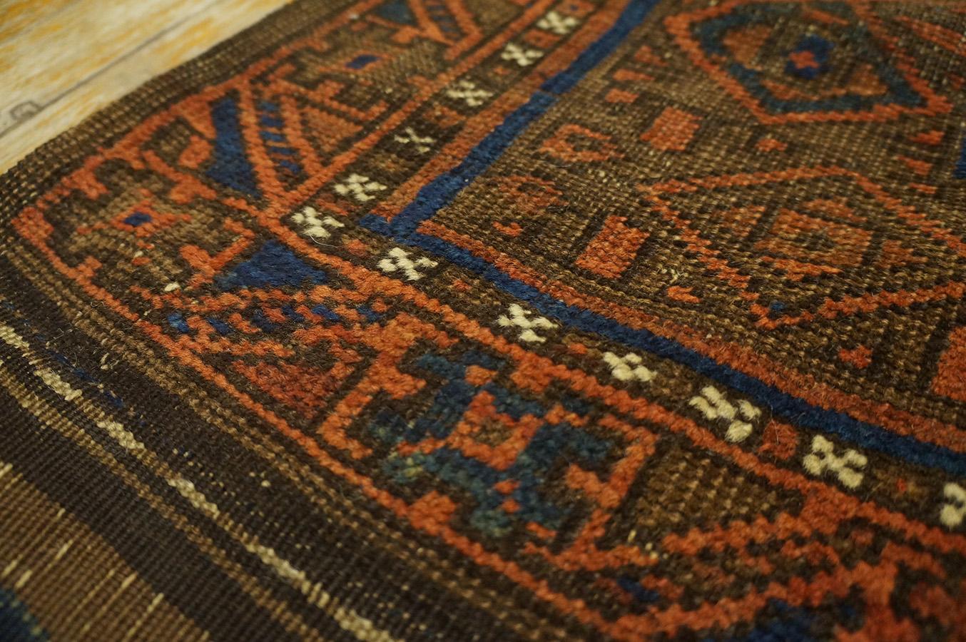 19th Century Afghan Baluch Main Carpet ( 5' x 7' - 152 x 213 cm ) For Sale 4