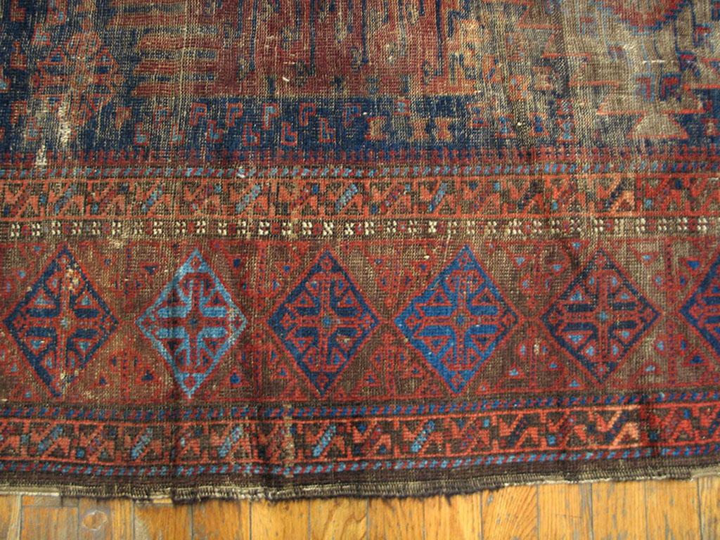 Late 19th Century 19th Century Persian Baluch Carpet ( 6'2