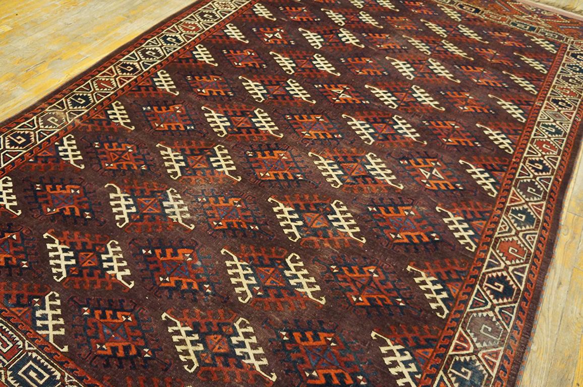 19th Century Russian Yamoud Turkmen Carpet ( 6'3