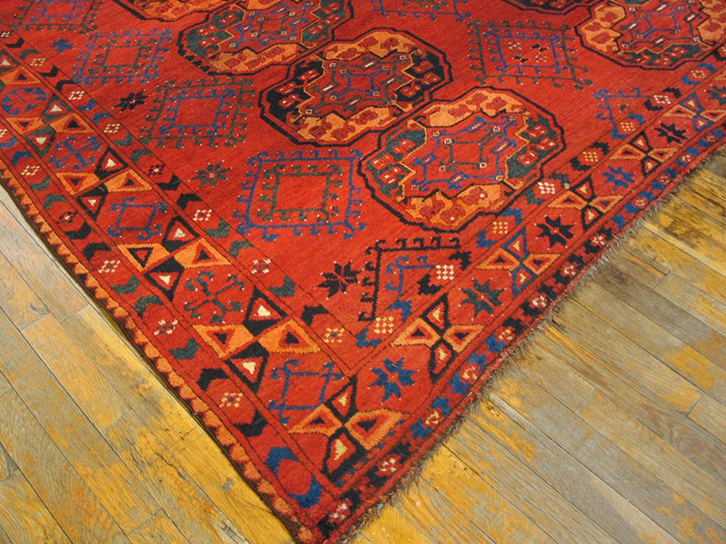 Tribal 19th Century Central Asian Ersari Turkmen Carpet ( 7'2