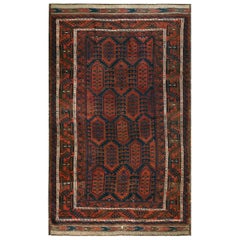 19th Century Afghan Baluch Carpet ( 4'9" x 7'8" - 145 x 235 )