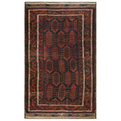 Antique Baluch Turkmen Rug 4' 9" x 7' 8"