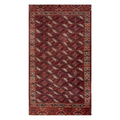 Antique 19th Century Russian Yamoud Turkmen Carpet ( 6'3" x 10'9" - 190 x 327 )