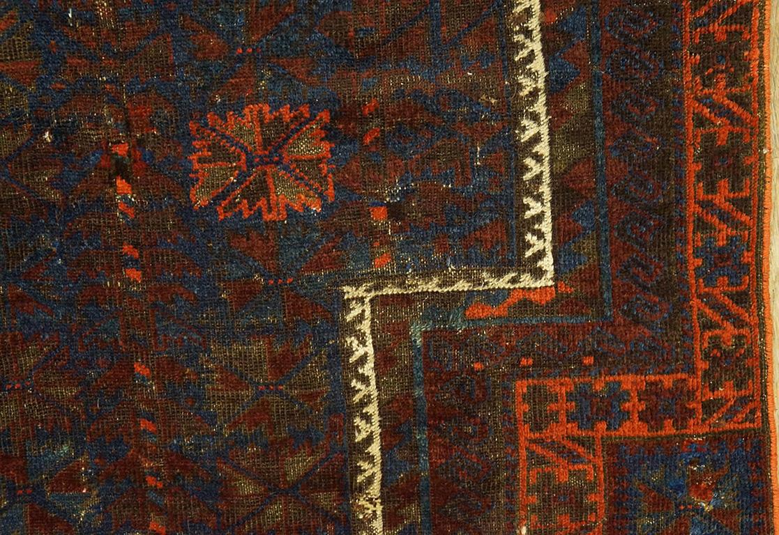 Wool Antique Baluhch Turkmen Rug 3' 6