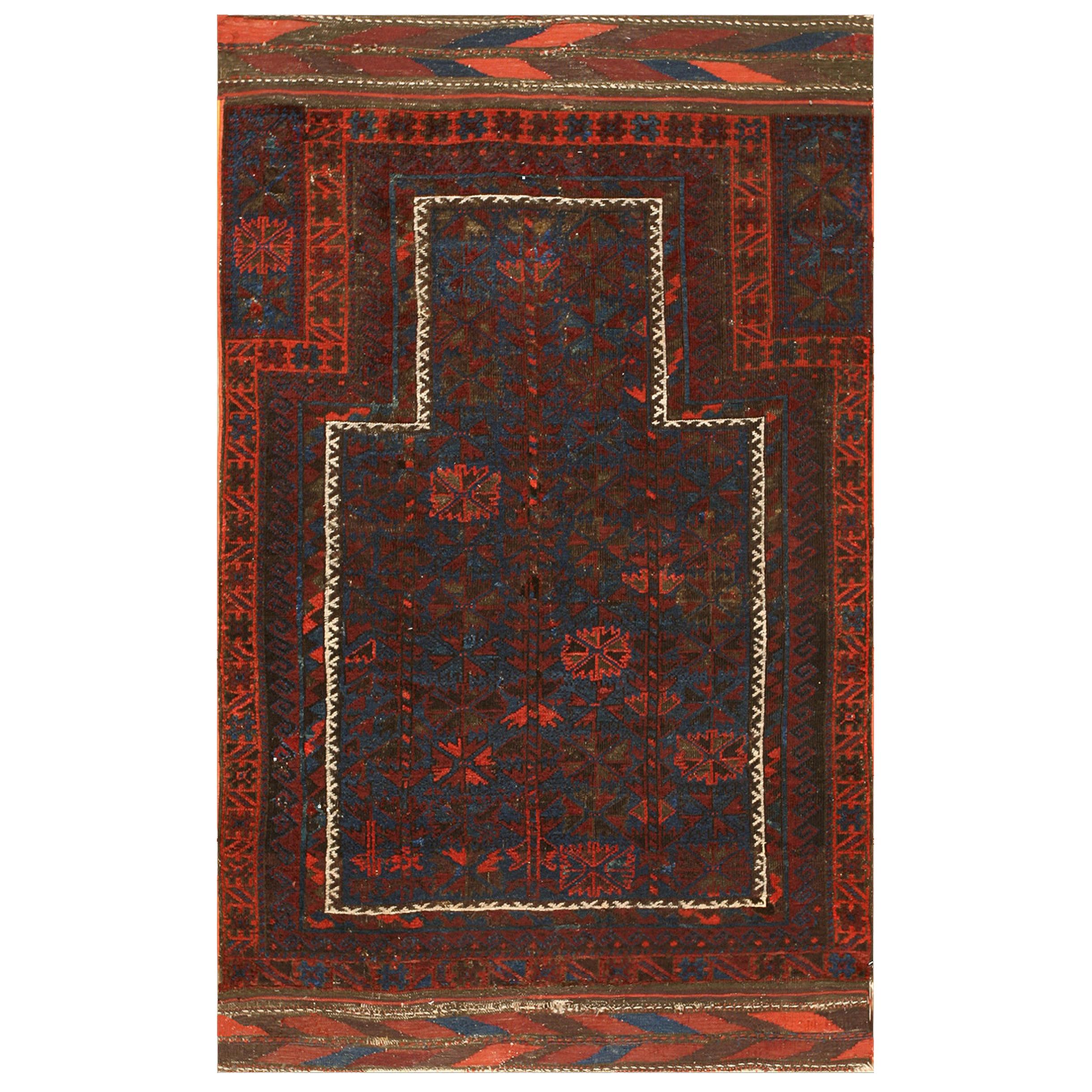 Antique Baluhch Turkmen Rug 3' 6" x 5' 6" For Sale