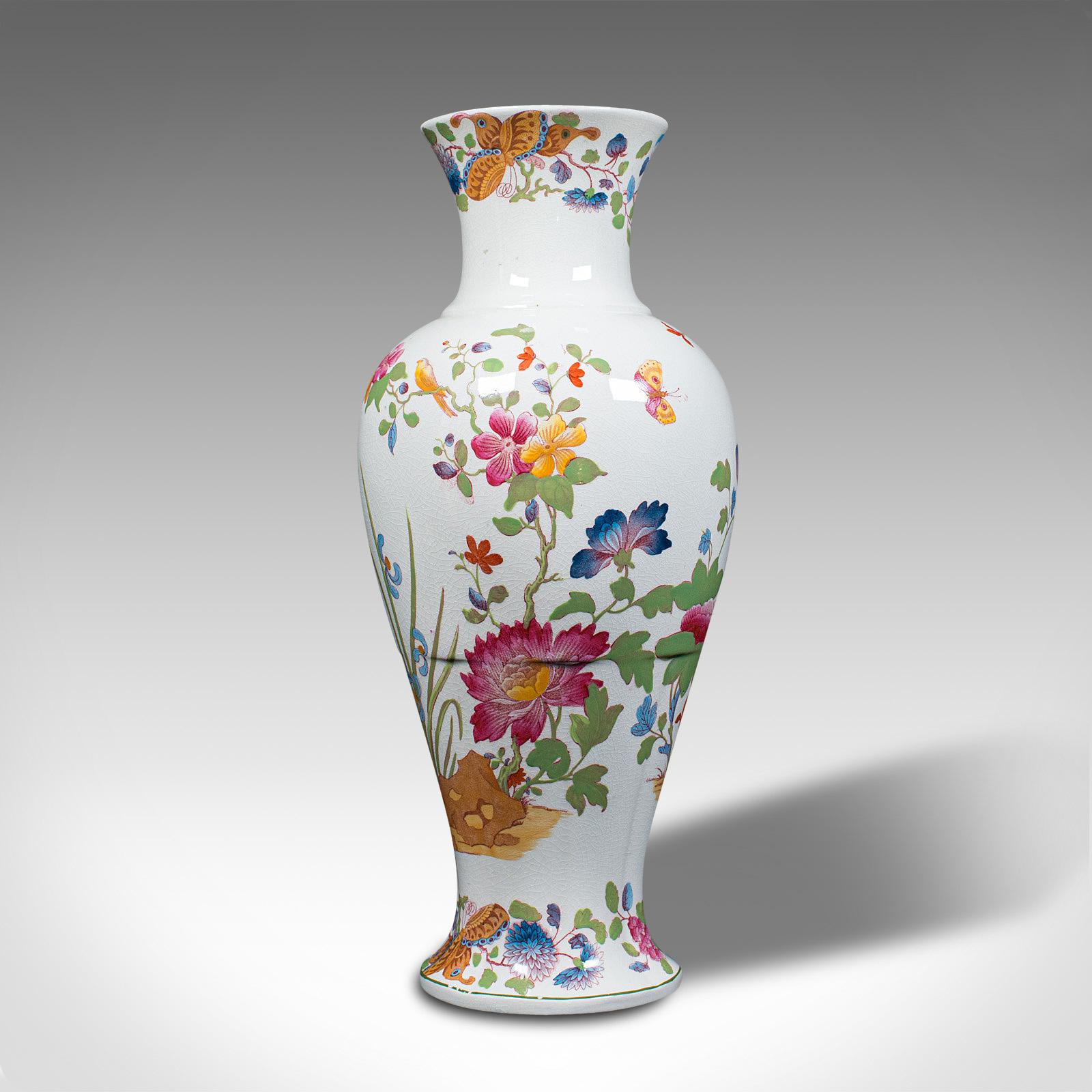 20th Century Antique Baluster Posy Vase, English, Ceramic, Decorative, Flower Urn, Circa 1920 For Sale