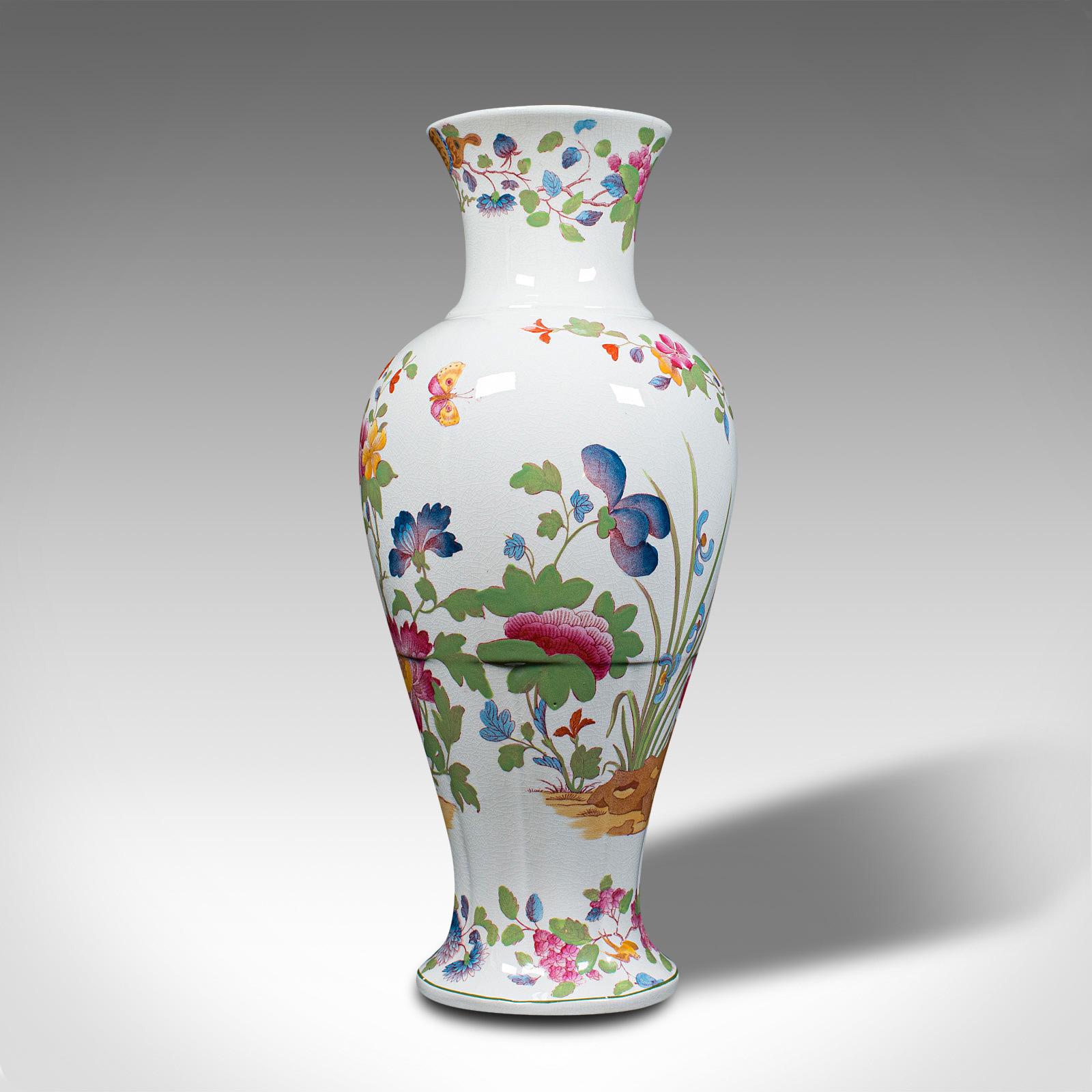 Antique Baluster Posy Vase, English, Ceramic, Decorative, Flower Urn, Circa 1920 For Sale 1