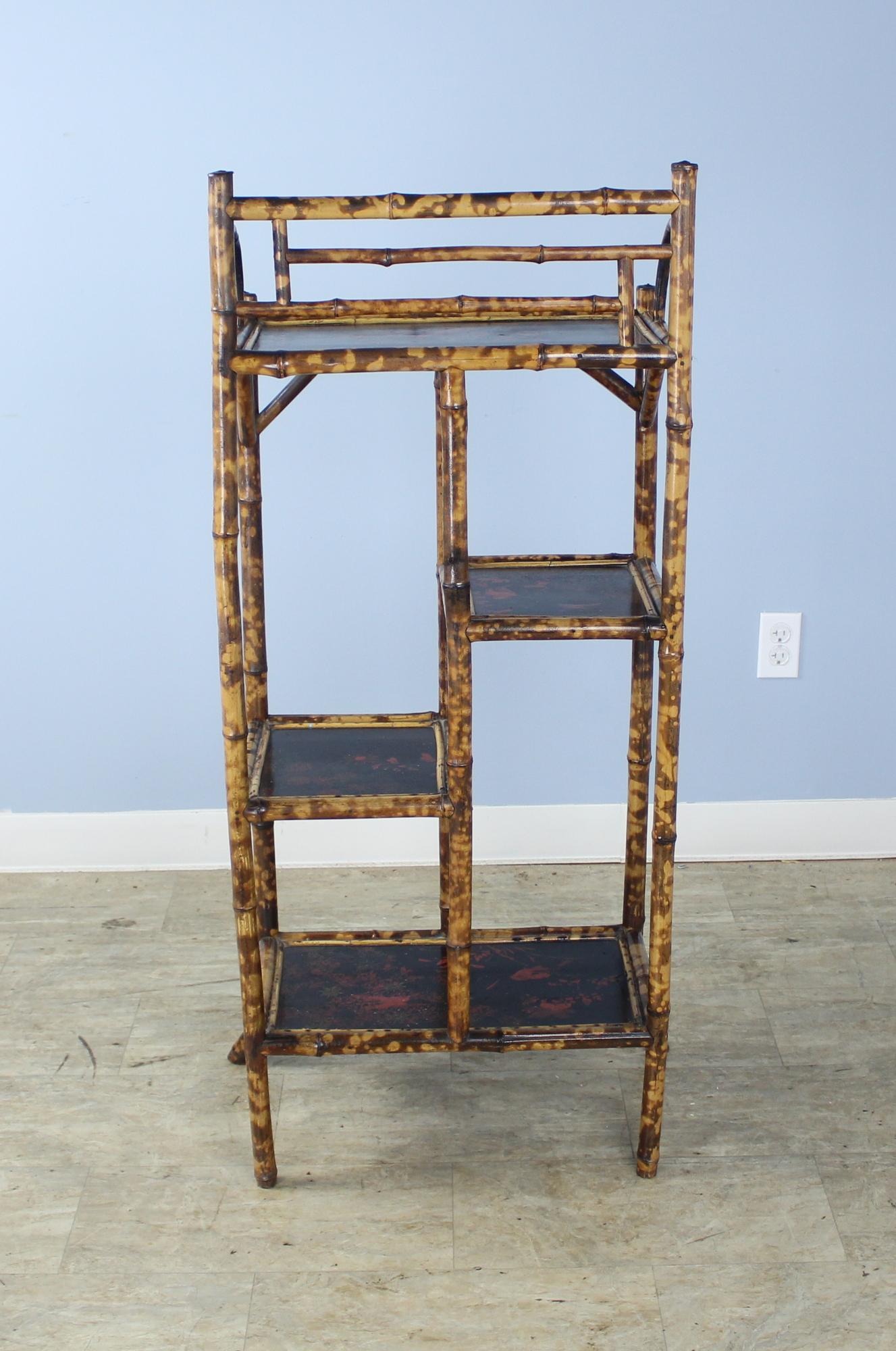 Antique Bamboo Bookcase or Etagiere For Sale 2