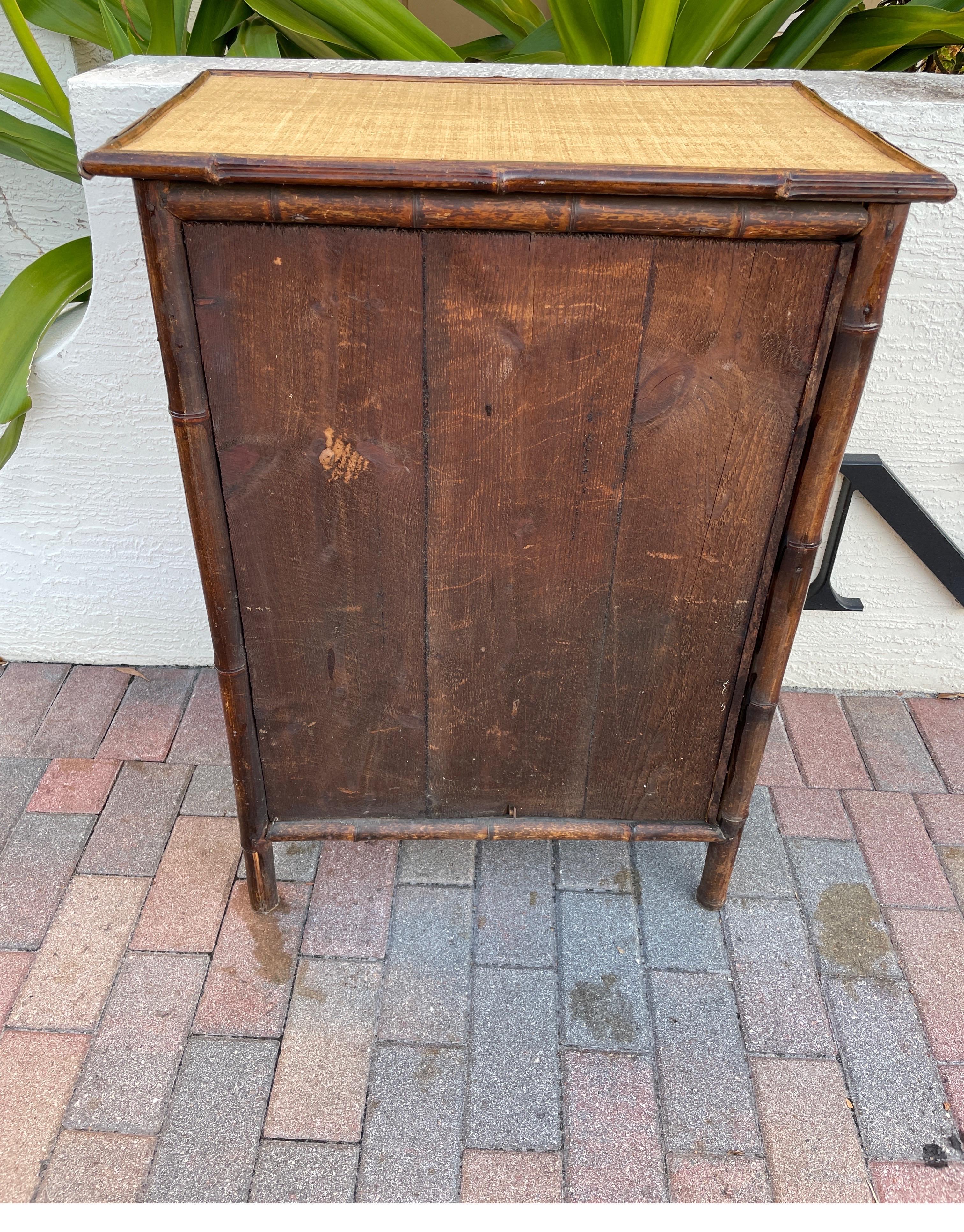 Antique Bamboo Cabinet 4