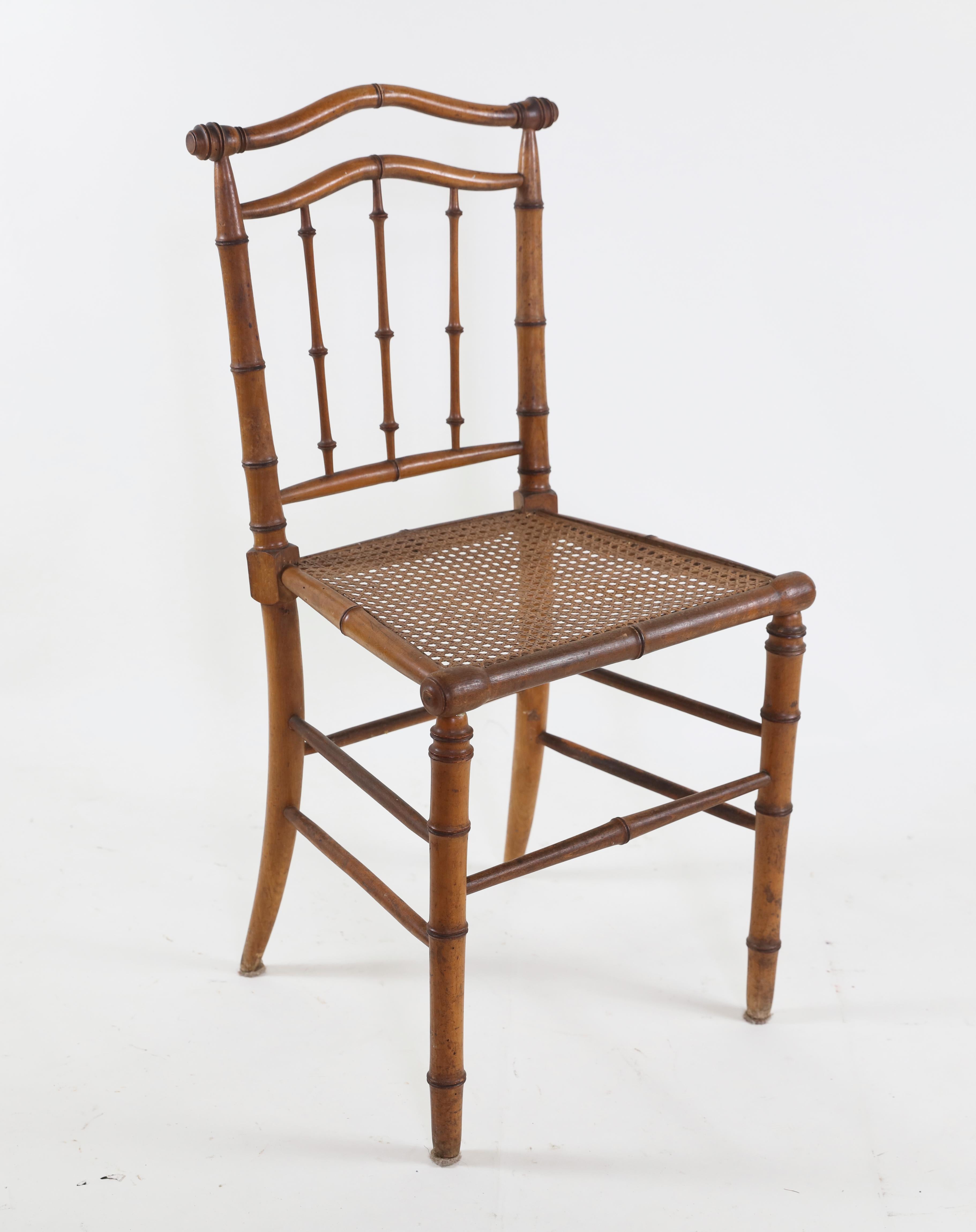 Women's or Men's Antique Bamboo Chairs (4)