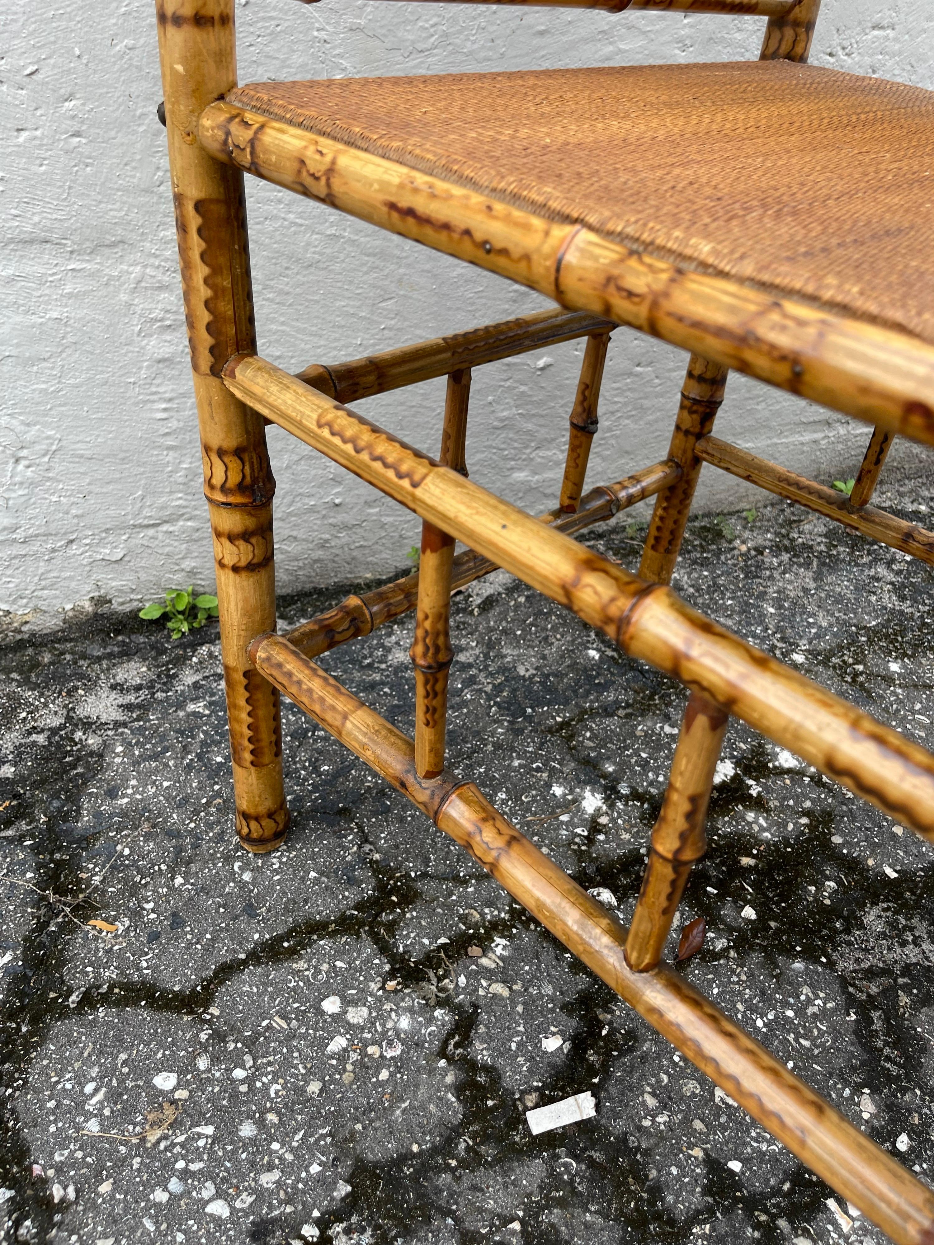 Antique Bamboo Corner Chair For Sale at 1stDibs antique bamboo