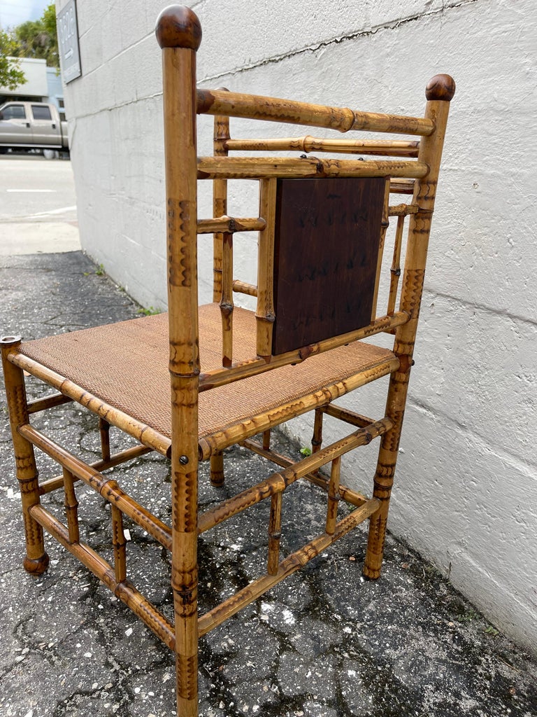 Antique Bamboo Corner Chair For Sale at 1stDibs antique bamboo chair