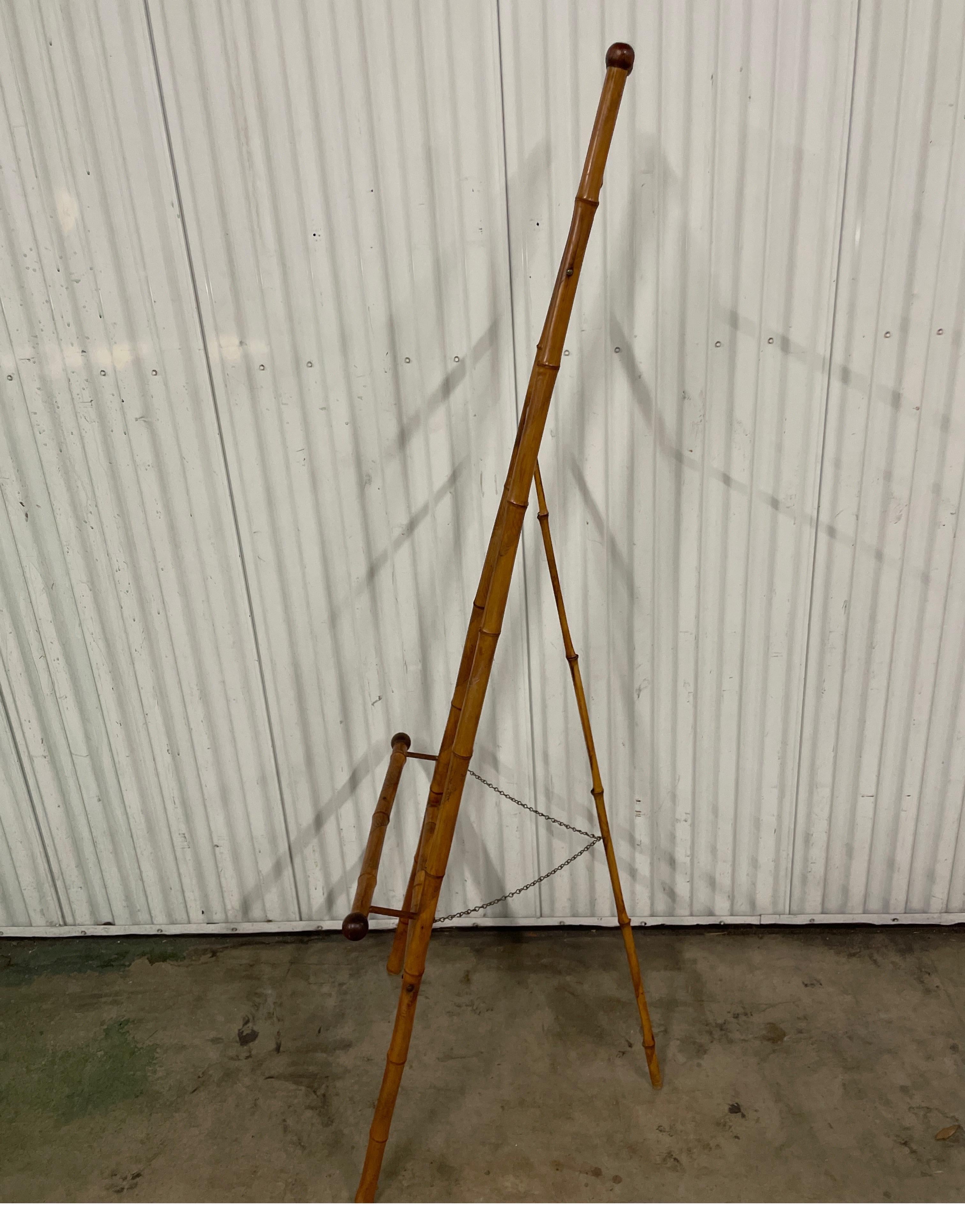 Antique Bamboo Easel In Good Condition In West Palm Beach, FL
