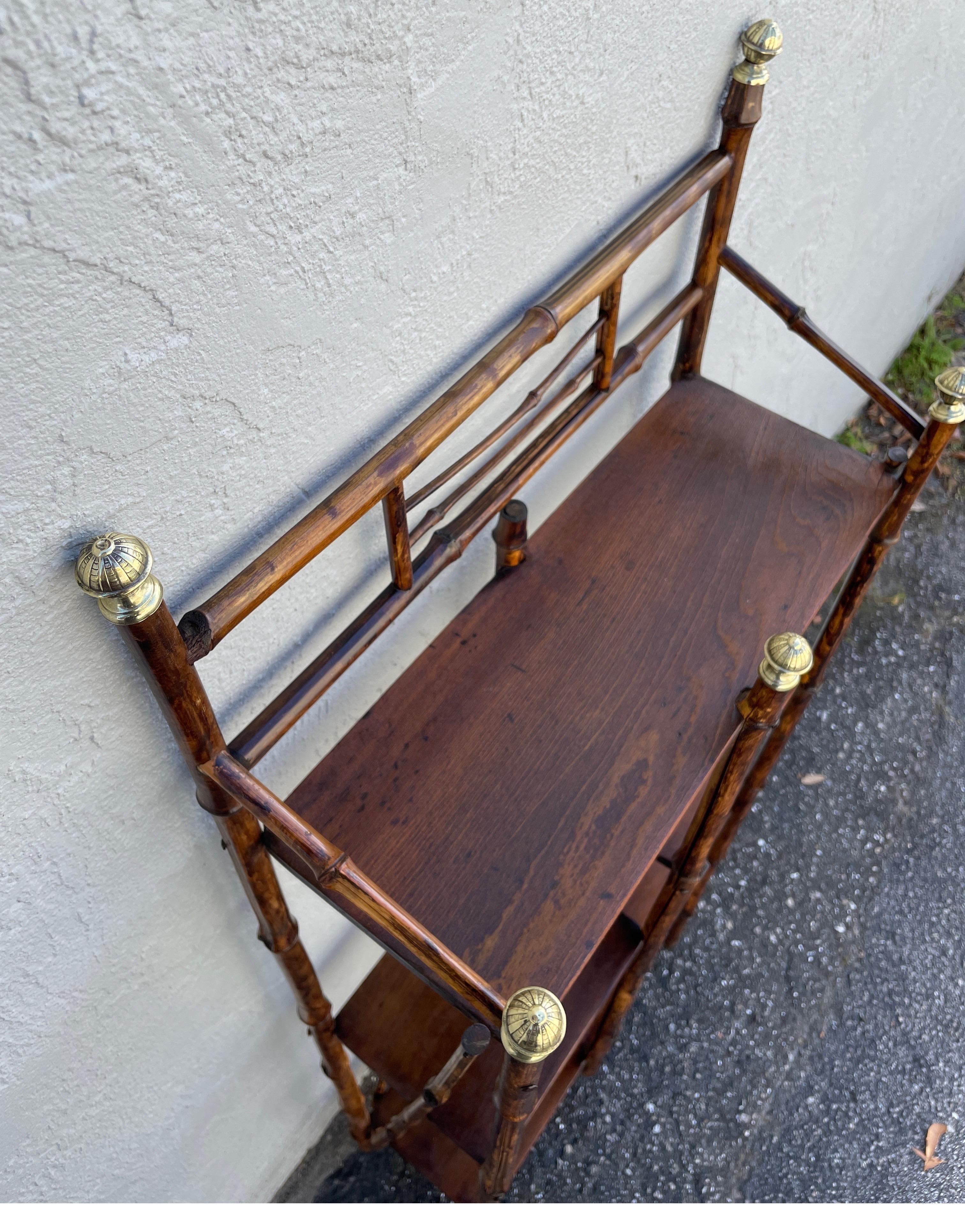 Antique Bamboo Etagere 5