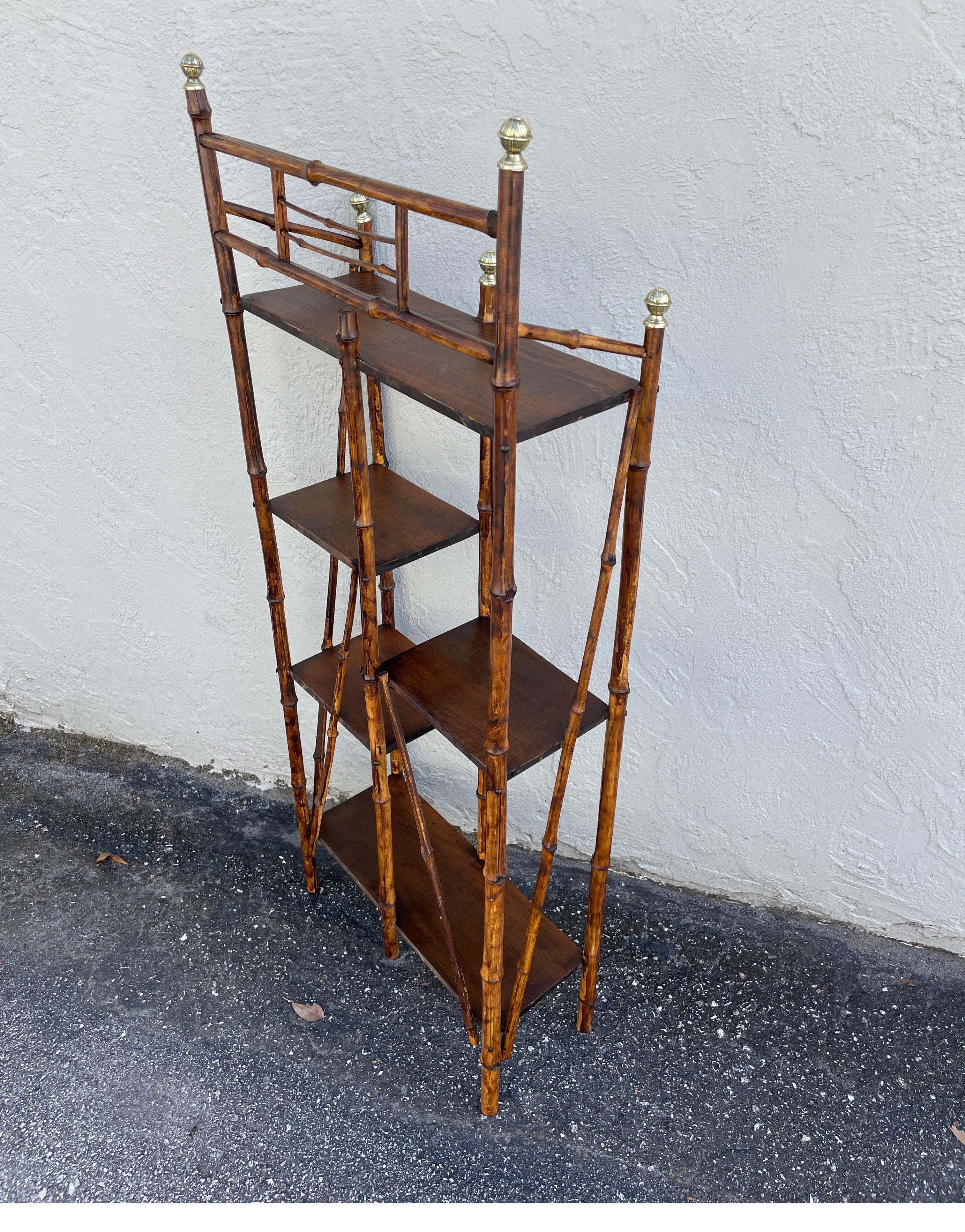 Antique Bamboo Etagere 6