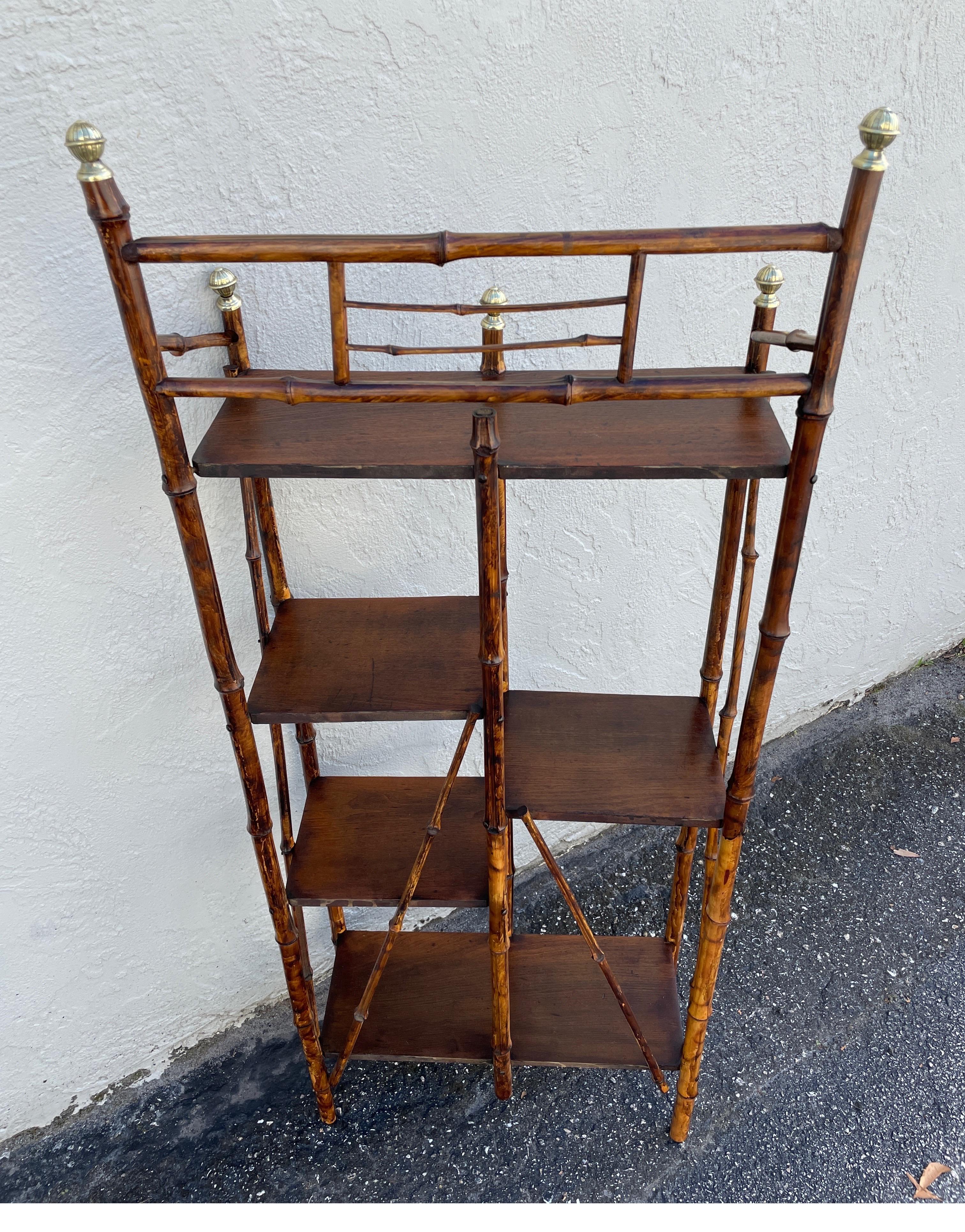 Antique Bamboo Etagere 7