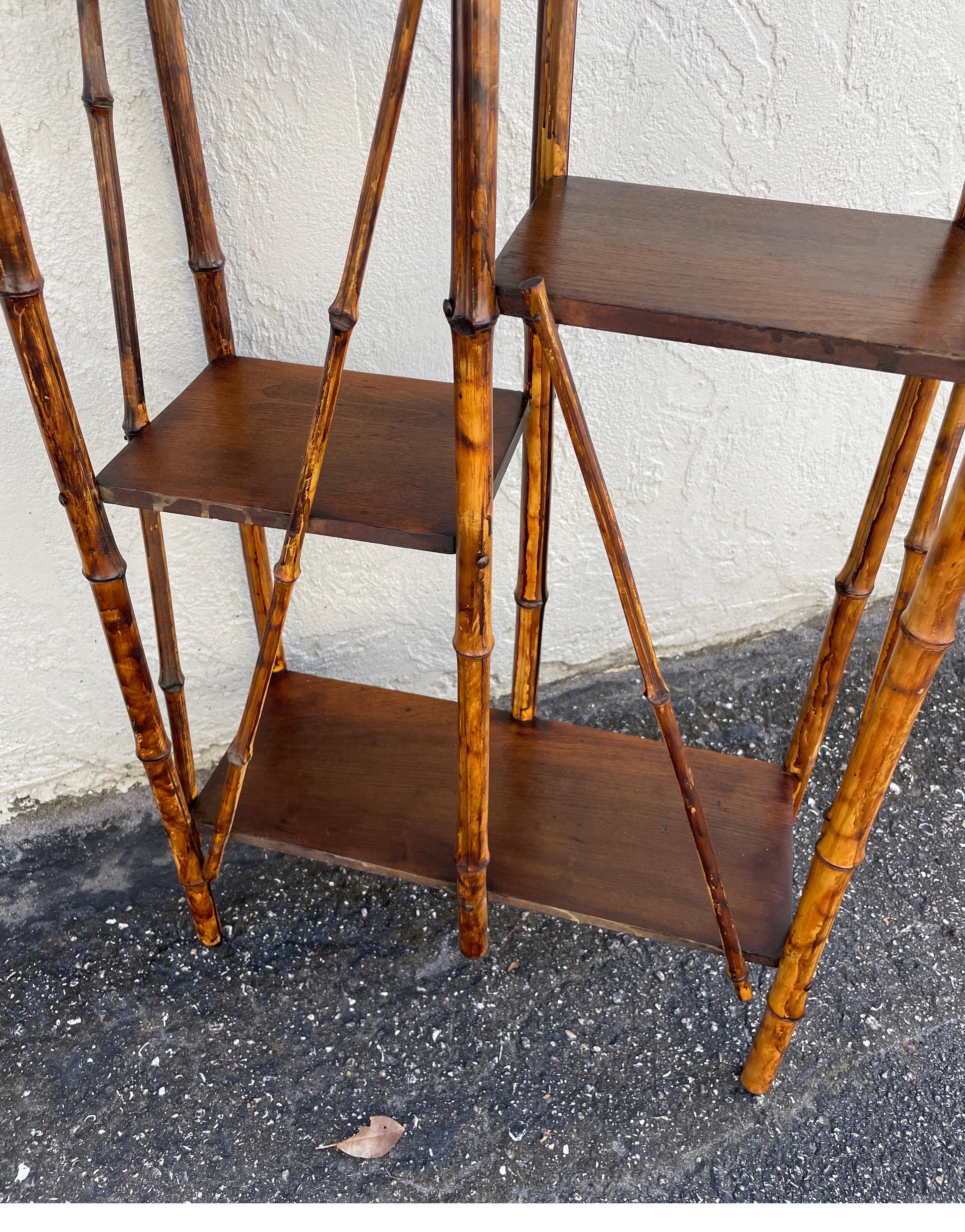 Antique Bamboo Etagere 8