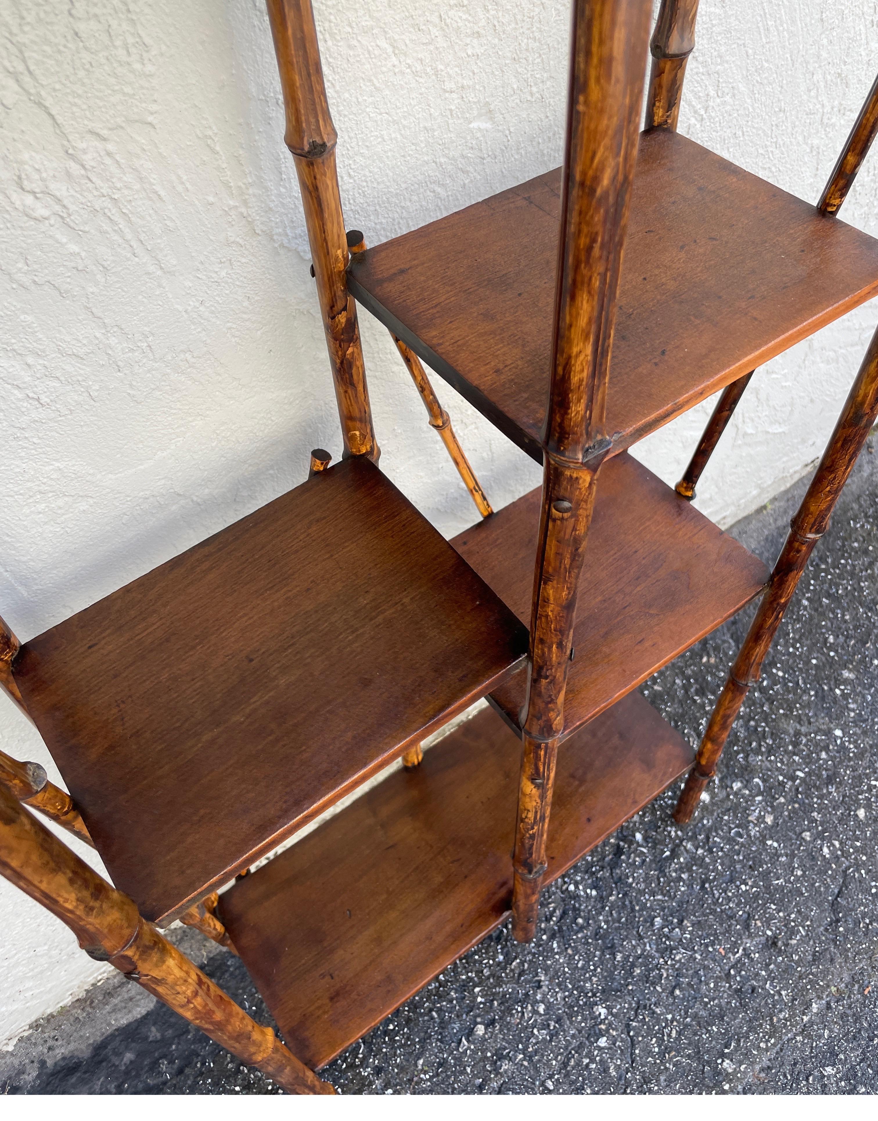 Antique Bamboo Etagere 1