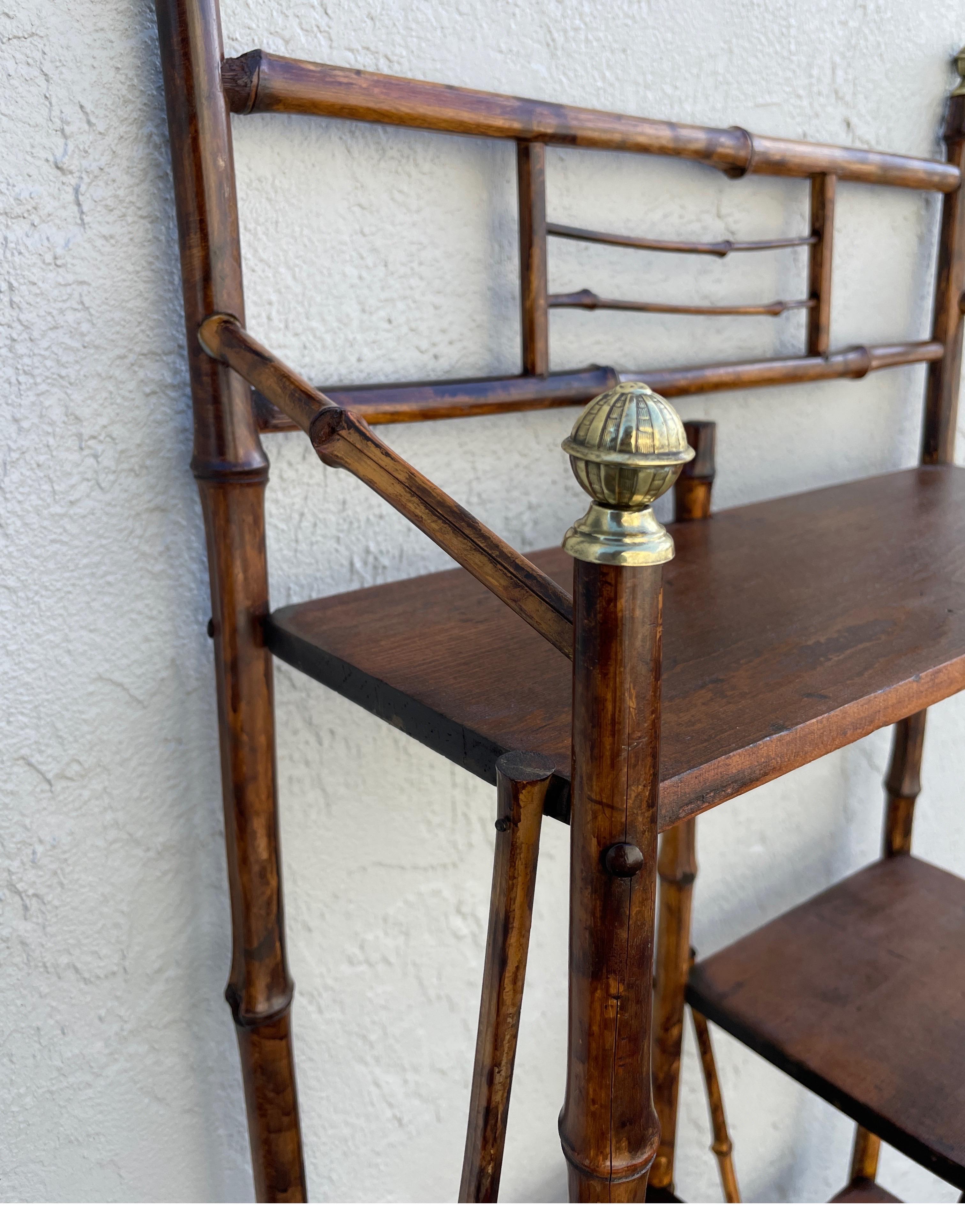 Antique Bamboo Etagere 3