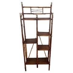 Antique Bamboo Etagere