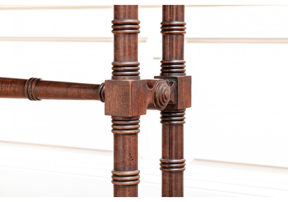 Regency Antique Bamboo Form Console Table For Sale