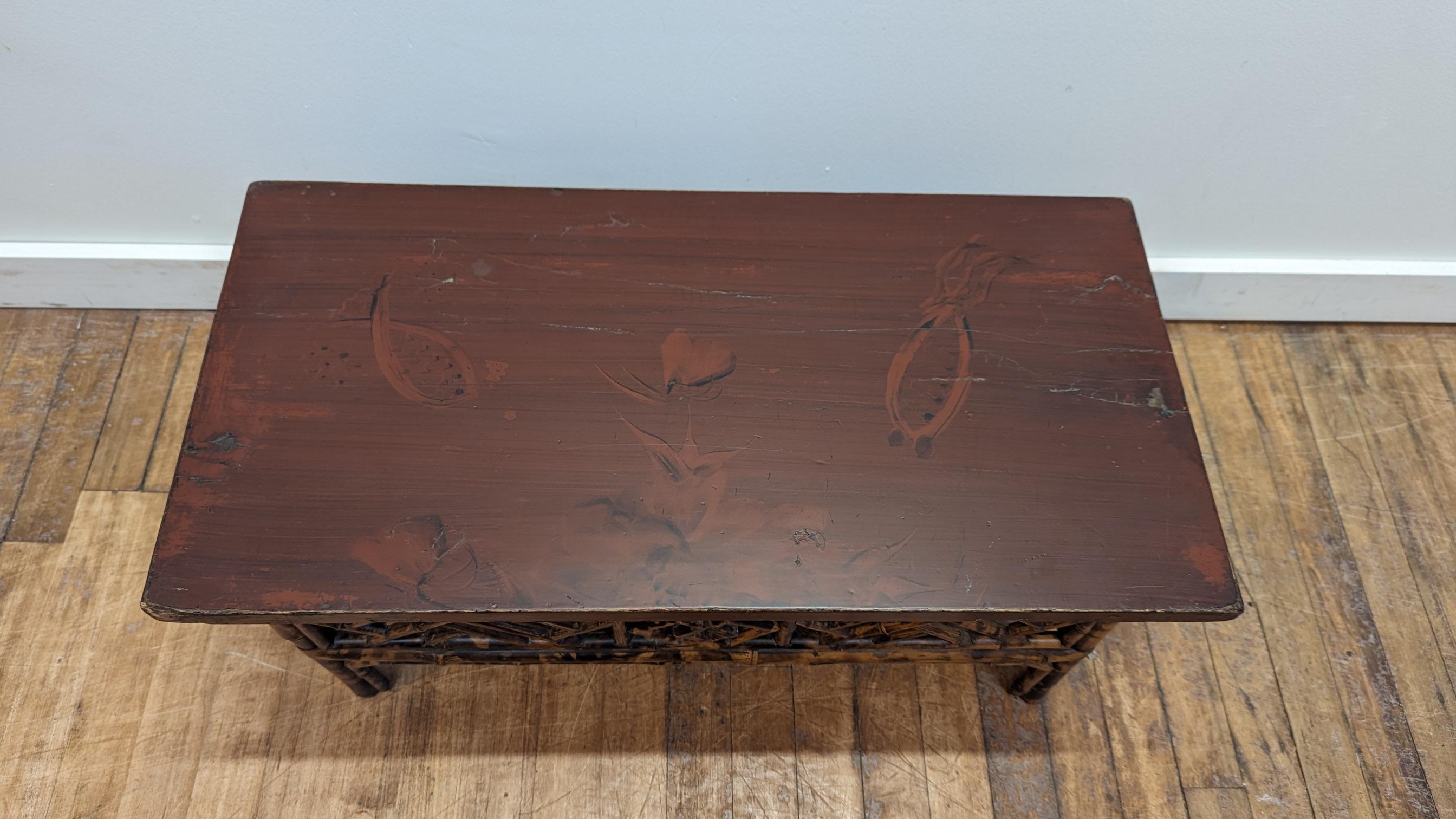 Qing Antique Bamboo Low Table For Sale