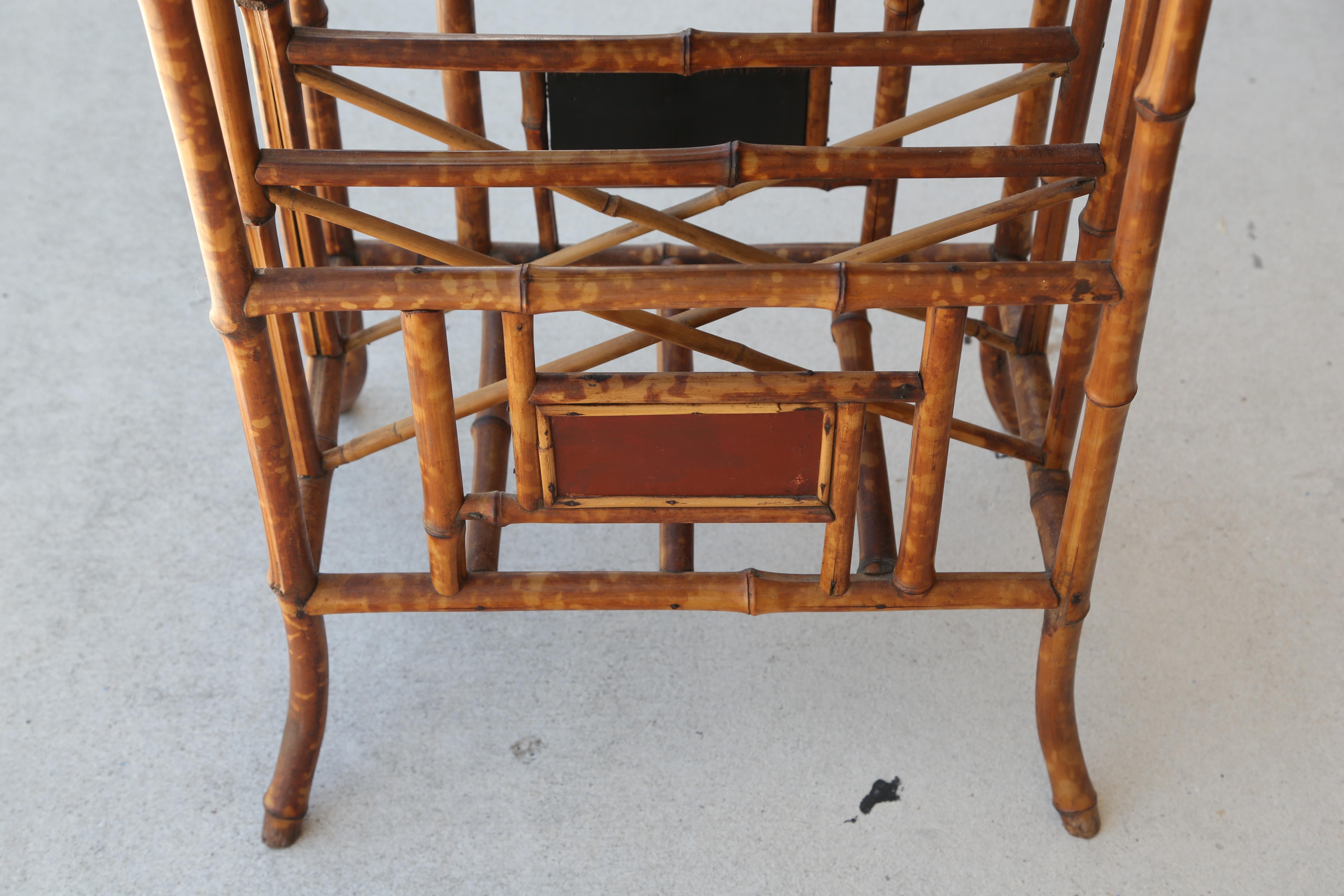 Antique Bamboo Magazine Stand / Table 2