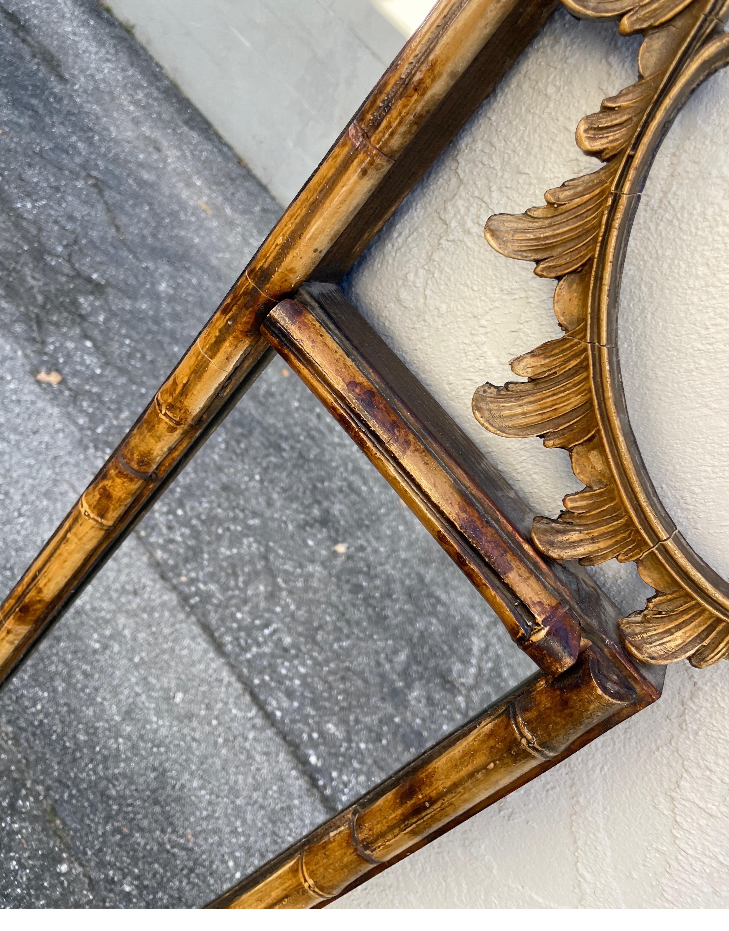 Antique Bamboo Mantel Mirror For Sale 6