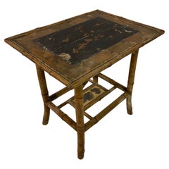 Table d'appoint en bambou antique