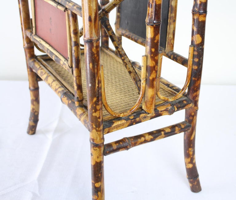 Antique Bamboo Paper Rack or Canterbury For Sale at 1stDibs | paper racks