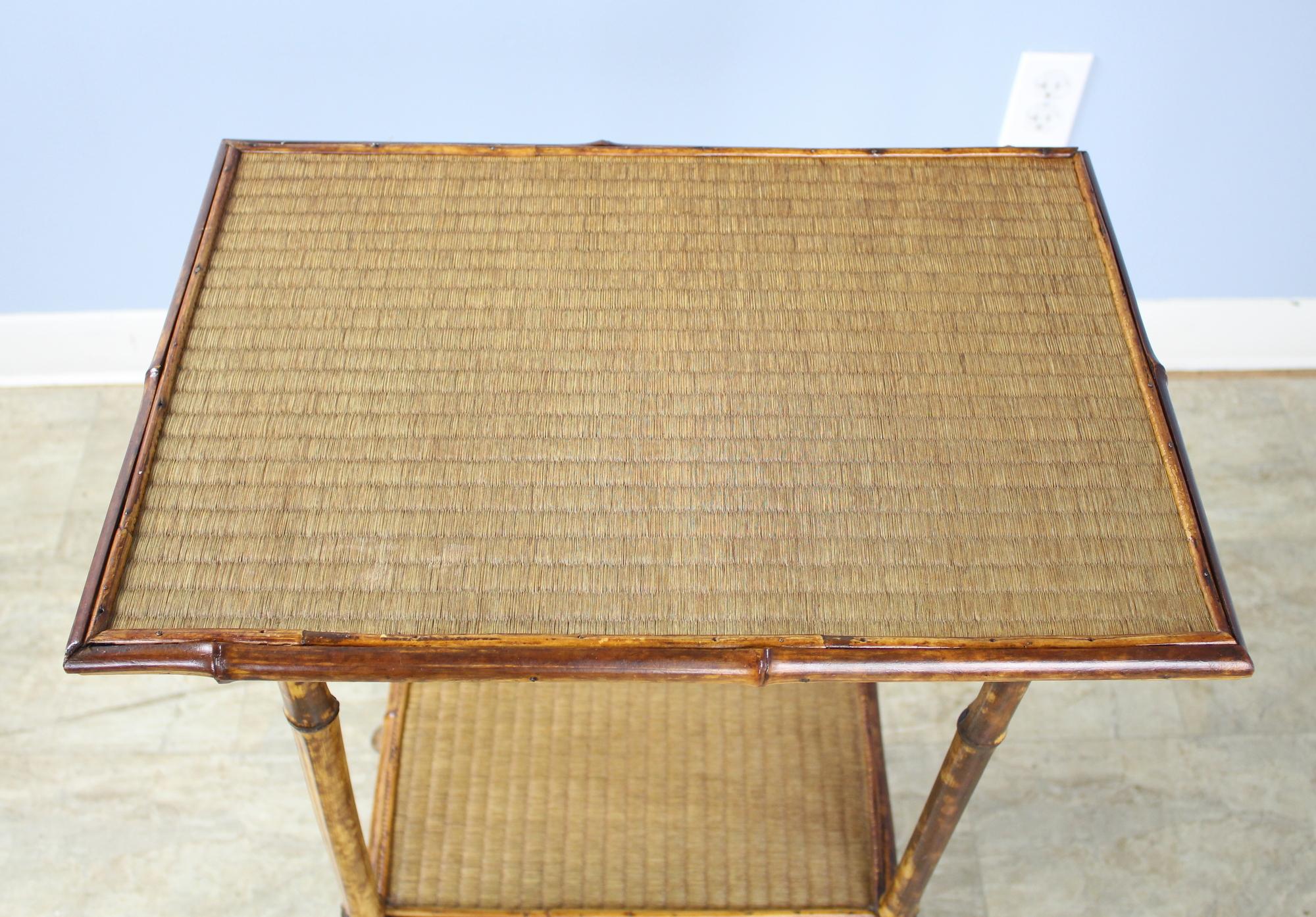bamboo side table vintage