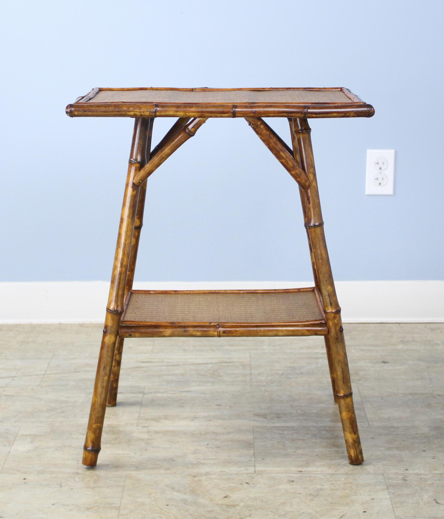 vintage bamboo side table