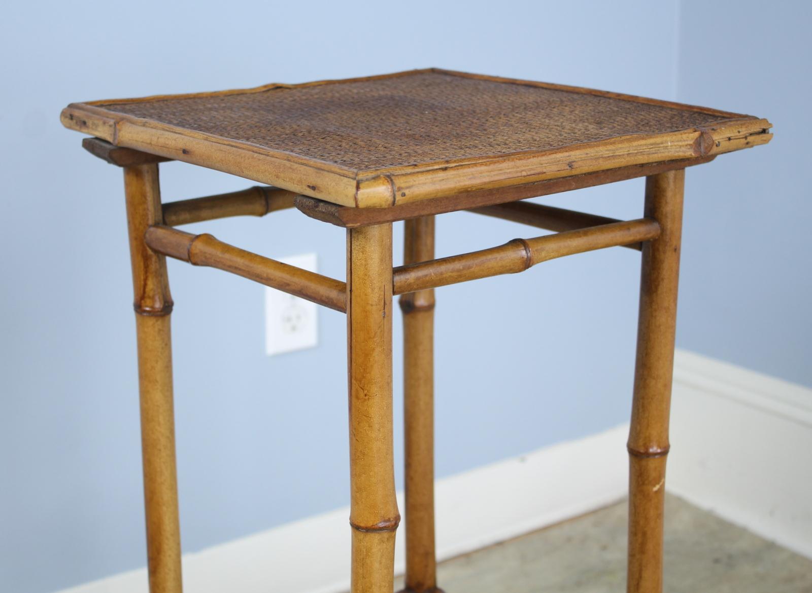 bamboo side table vintage